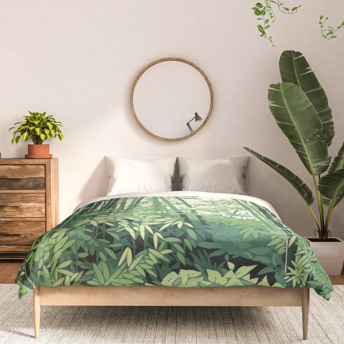 Green Bamboo Forest   Comforter Gallery Image 3