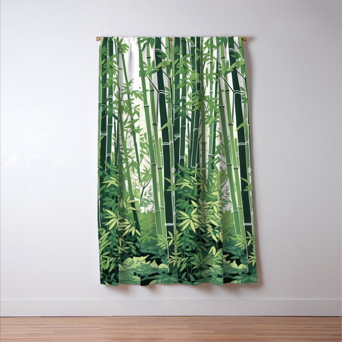 Green Bamboo Forest   Window Curtain Gallery Image 3