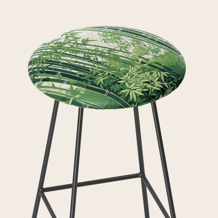 Green Bamboo Forest   Stool Gallery Image 2