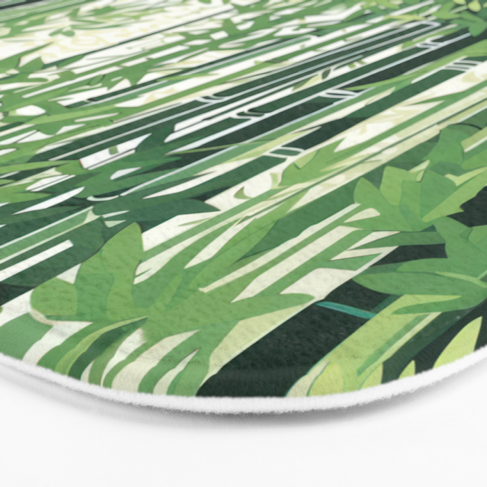 Green Bamboo Forest   Bath Mat Gallery Image 3