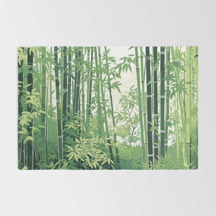 Green Bamboo Forest   Rug Gallery Image 2