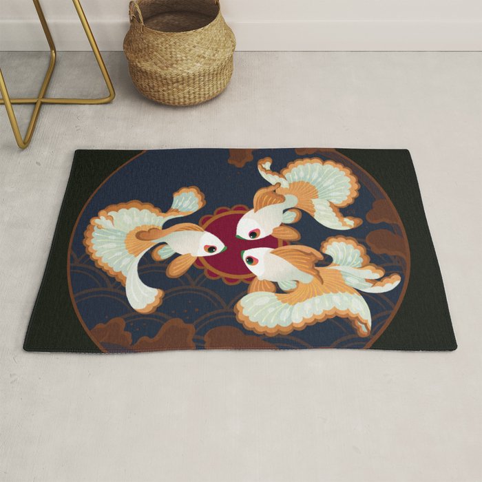Three tosakin goldfish Rug Gallery Image 1