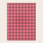 Gingham Check Eclectic Plaid Pattern in Brown and Pink Notebook Gallery Image 4