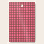 Gingham Check Eclectic Plaid Pattern in Brown and Pink Cutting Board Gallery Image 1