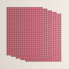 Gingham Check Eclectic Plaid Pattern in Brown and Pink Wrapping Paper Gallery Image 3