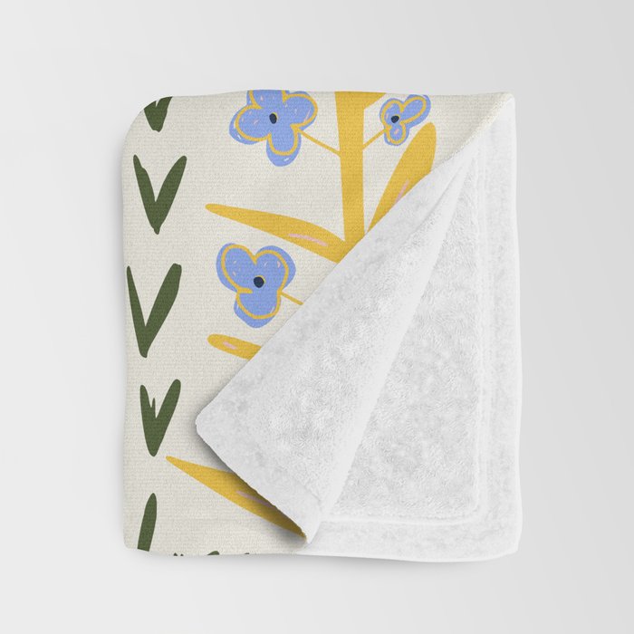 Block print bunny Throw Blanket Gallery Image 3