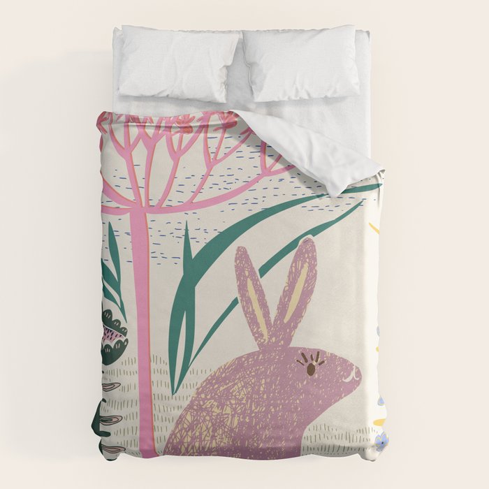 Block print bunny Duvet Cover Gallery Image 6