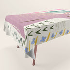 Block print bunny Tablecloth Gallery Image 1