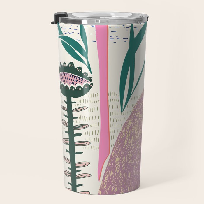 Block print bunny Travel Mug Gallery Image 3