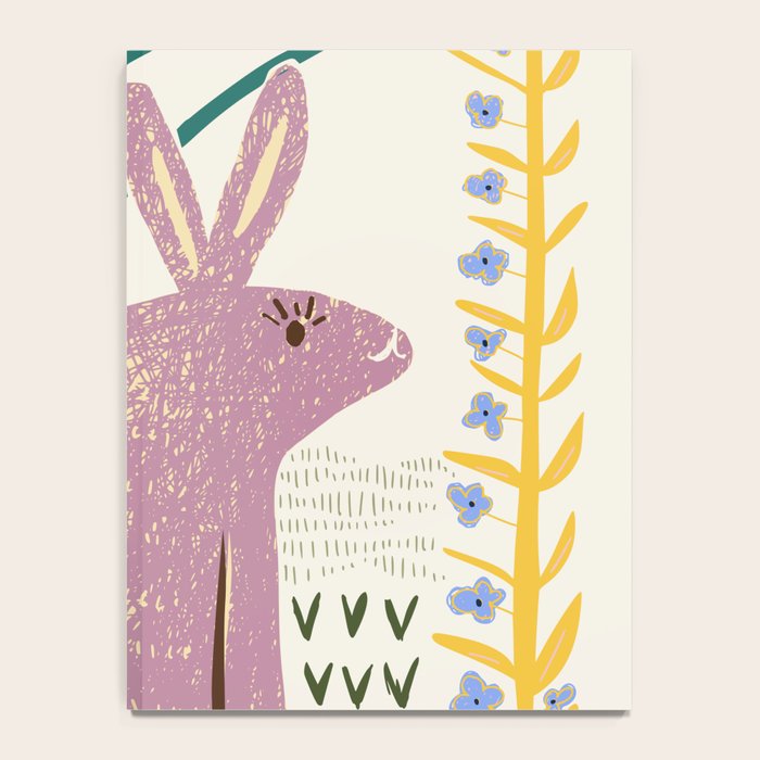 Block print bunny Notebook Gallery Image 4