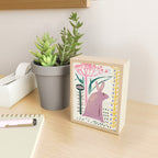 Block print bunny Mini Art Print Gallery Image 2