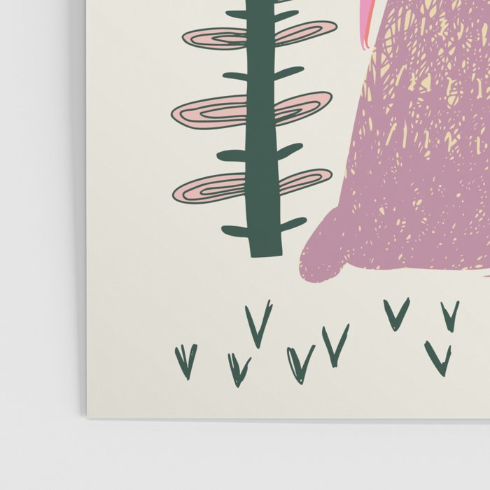 Block print bunny Poster Gallery Image 3