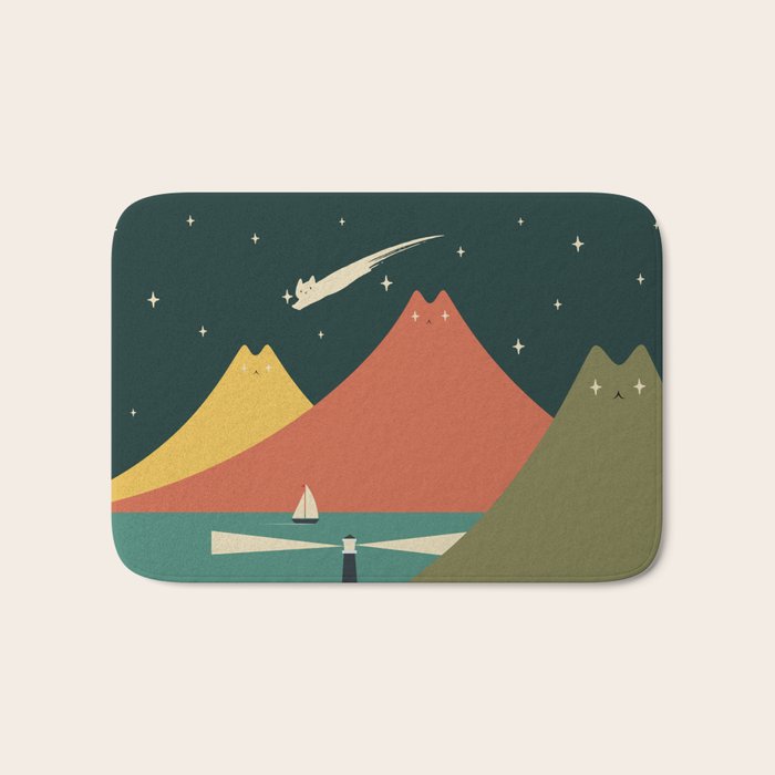 Cat Landscape 130 Bath Mat Gallery Image 1