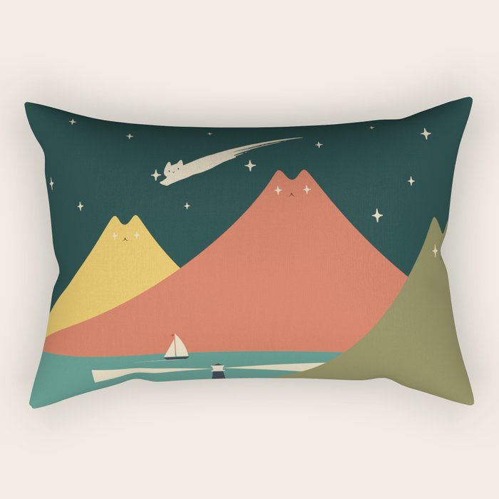 Cat Landscape 130 Rectangular Pillow Gallery Image 2