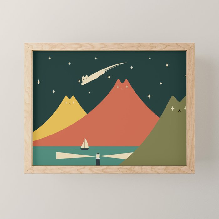 Cat Landscape 130 Mini Art Print Gallery Image 1