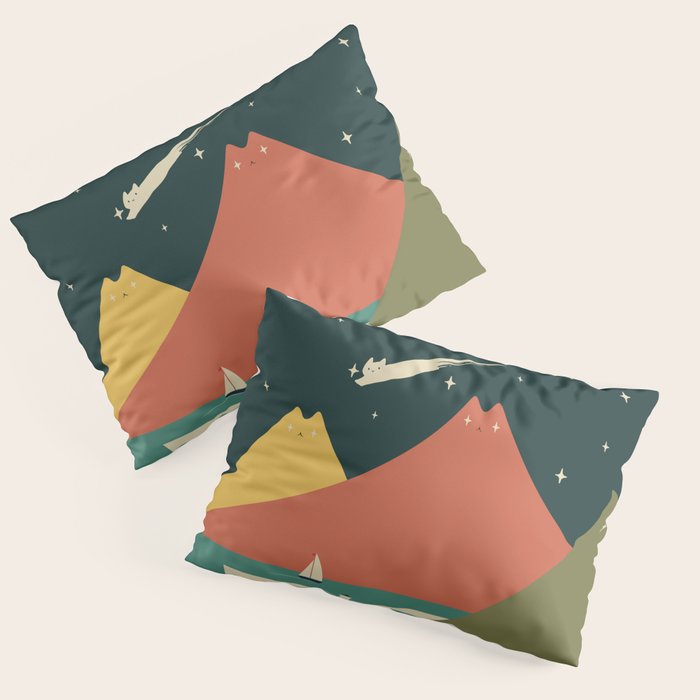 Cat Landscape 130 Pillow Sham Gallery Image 1