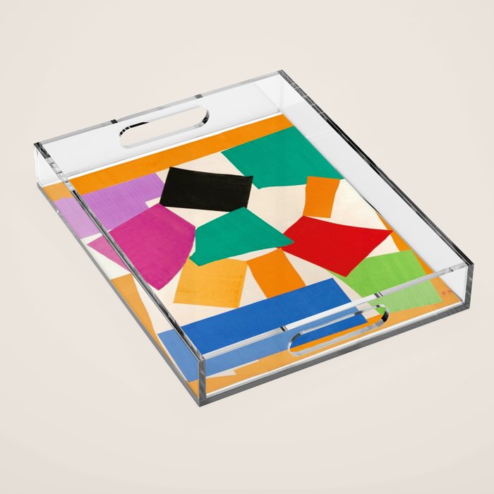 Henri Matisse - The Snail cut-out series portrait painting Acrylic Tray Gallery Image 1