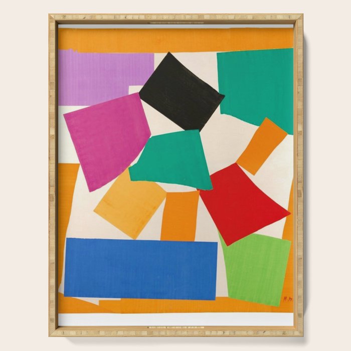 Henri Matisse - The Snail cut-out series portrait painting Serving Tray Gallery Image 1