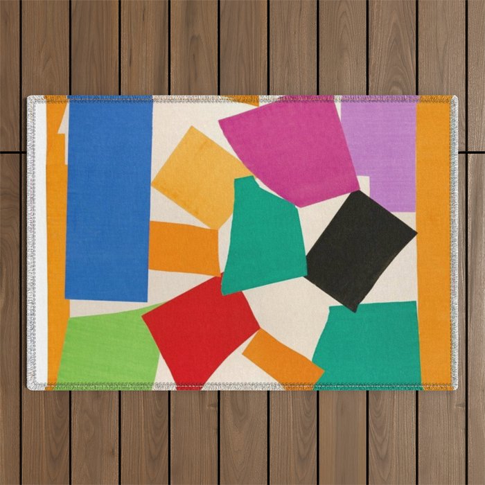 Henri Matisse - The Snail cut-out series portrait painting Outdoor Rug Gallery Image 1