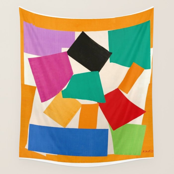 Henri Matisse - The Snail cut-out series portrait painting Wall Tapestry Gallery Image 4