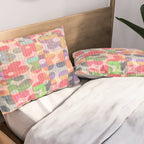 Retro Rainbow Daisy Quilt Pillow Sham Gallery Image 2