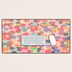 Retro Rainbow Daisy Quilt Desk Mat Gallery Image 1