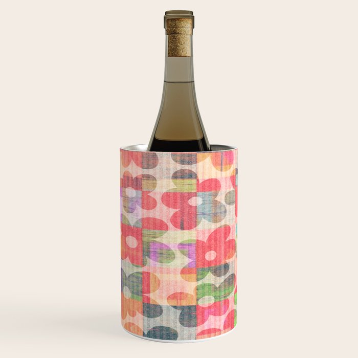 Retro Rainbow Daisy Quilt Wine Chiller Gallery Image 2