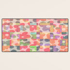 Retro Rainbow Daisy Quilt Desk Mat Gallery Image 3