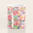 Retro Rainbow Daisy Quilt Coffee Mug Gallery Image 4