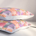Retro Rainbow Daisy Quilt Pillow Sham Gallery Image 3