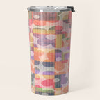 Retro Rainbow Daisy Quilt Travel Mug Gallery Image 2