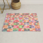 Retro Rainbow Daisy Quilt Rug Gallery Image 1