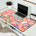 Retro Rainbow Daisy Quilt Desk Mat Gallery Image 2