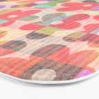 Retro Rainbow Daisy Quilt Bath Mat Gallery Image 3