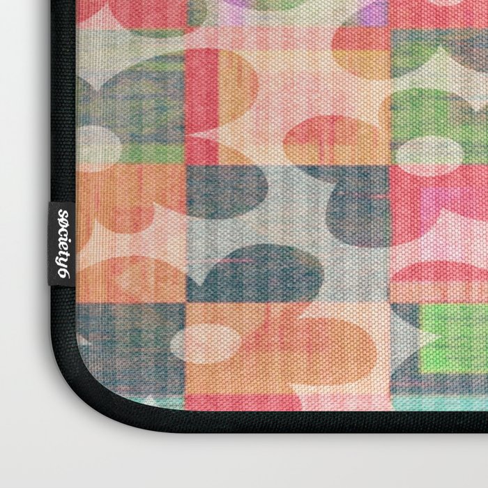 Retro Rainbow Daisy Quilt Laptop Sleeve Gallery Image 3