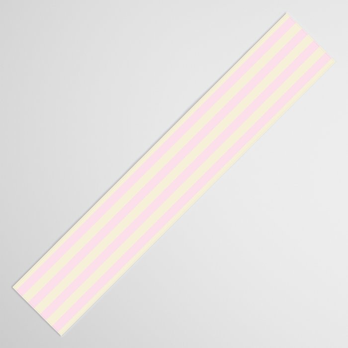 Stripes of Light Pink and Cream Table Runner Gallery Image 3