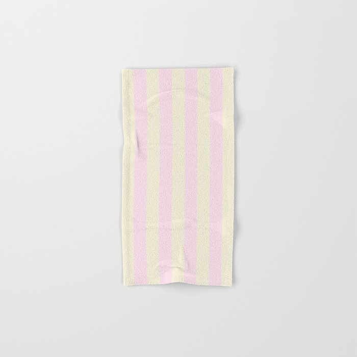 Stripes of Light Pink and Cream Bath Towel
