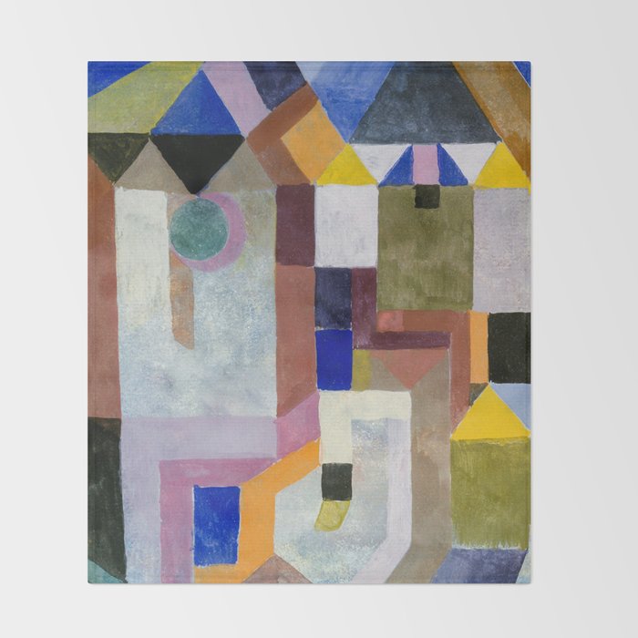 Colourful Architecture By Paul Klee  Throw Blanket Gallery Image 2