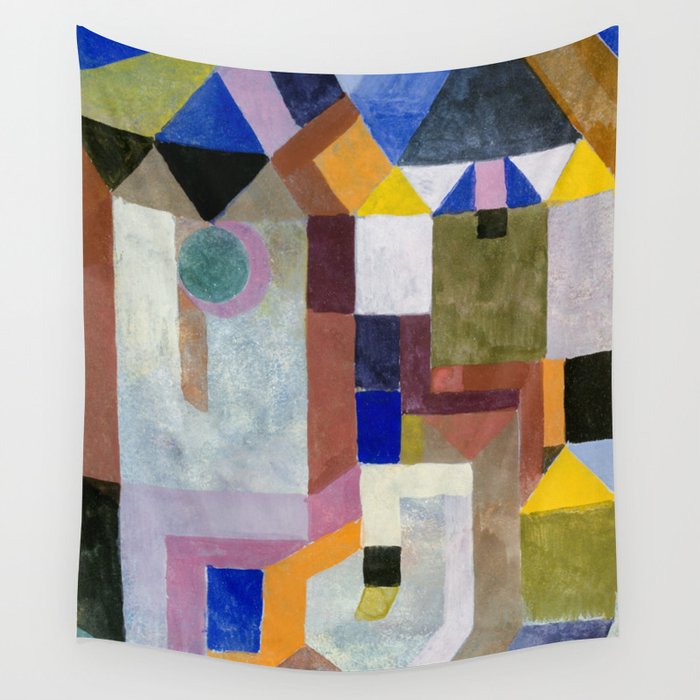 Colourful Architecture By Paul Klee  Wall Tapestry Gallery Image 4