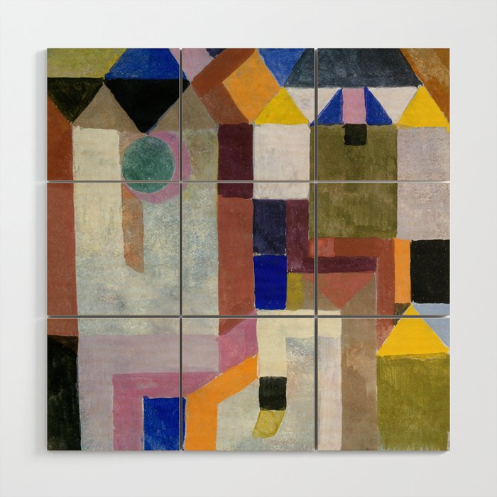 Colourful Architecture By Paul Klee  Wood Wall Art Gallery Image 1