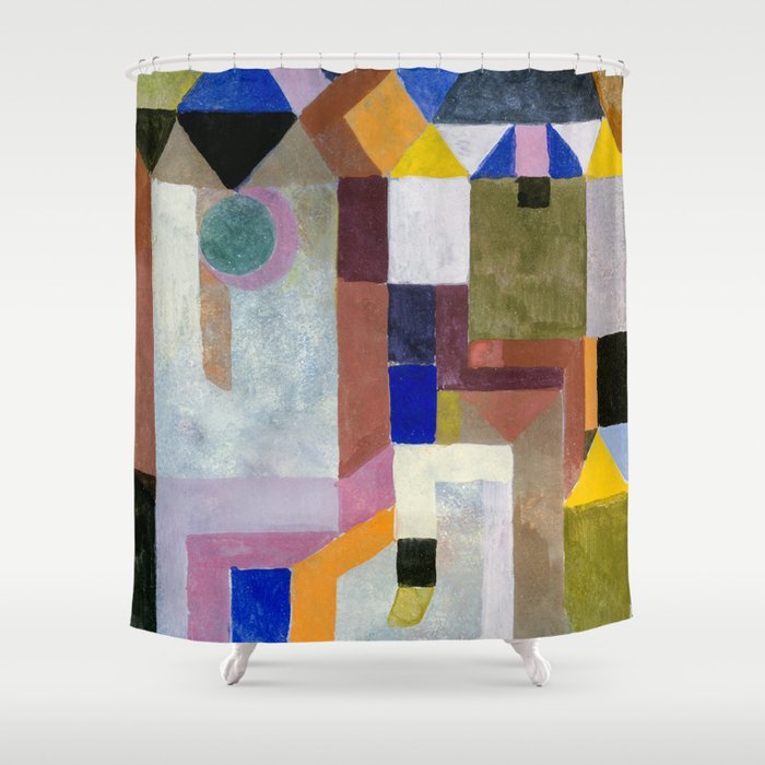 Colourful Architecture By Paul Klee  Shower Curtain Gallery Image 1