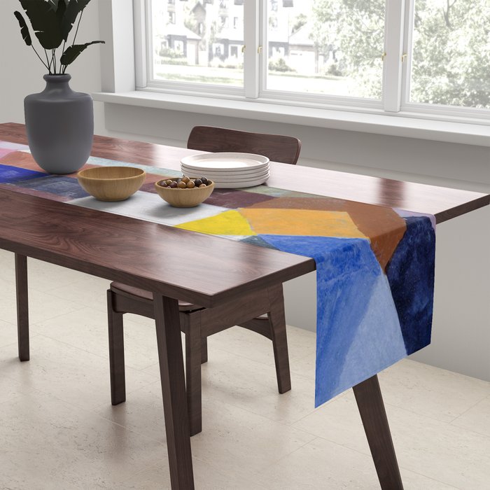 Colourful Architecture By Paul Klee  Table Runner Gallery Image 2