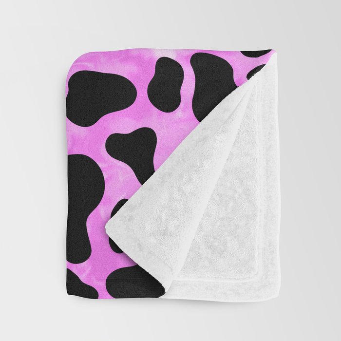 Purple Cow Print Throw Blanket Gallery Image 3