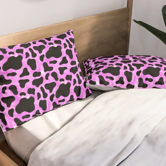 Purple Cow Print Pillow Sham Gallery Image 2