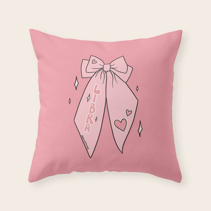 Libra Bow Throw Pillow Gallery Image 6