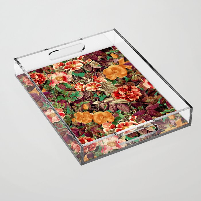 Vintage Exotic Forest Acrylic Tray Gallery Image 1