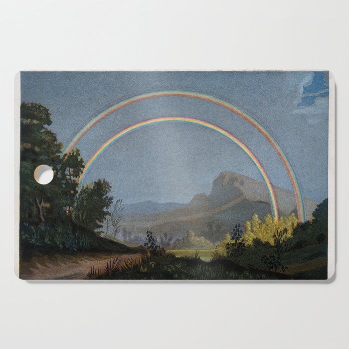Double rainbow from "Les phénomènes de la physique," 1868 Cutting Board Gallery Image 1