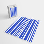 Classic Stripes XXXIV - Bright Blue Jigsaw Puzzle Gallery Image 2