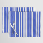  Classic Stripes XXXIV - Bright Blue Placemat Gallery Image 1