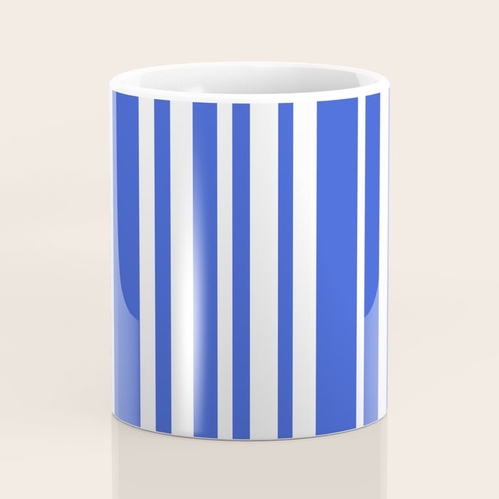  Classic Stripes XXXIV - Bright Blue Coffee Mug Gallery Image 4